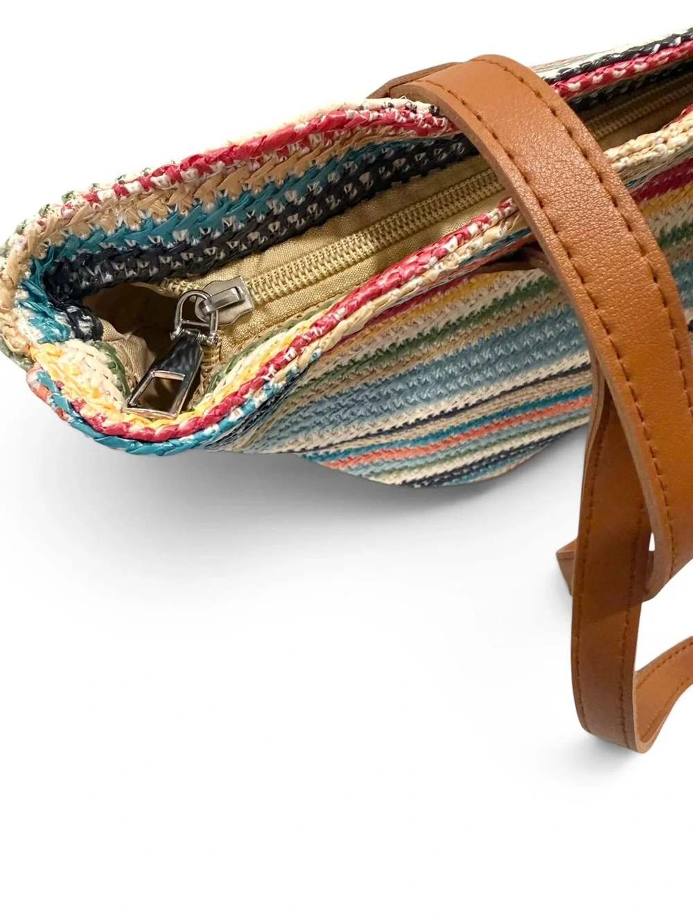 5 for $25!! NWOT Multicolor-ful Rainbow Striped Tote Shopping Beach Bag